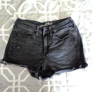 Black Cut Off Shorts- High Rise